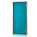 Sauna doors, blue