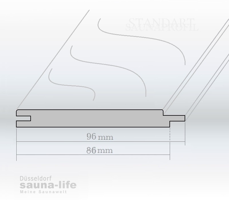 Saunaprofilholz Hemlock, 14x96x2420mm