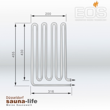 Ersatzheizstab fr Saunafen von Eos - 3000 W
