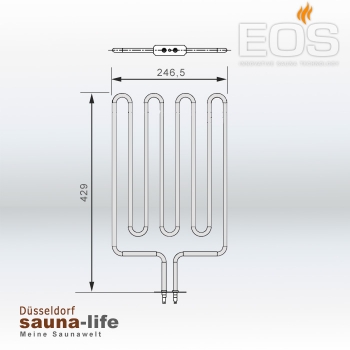 Ersatzheizstab fr Saunafen von Eos - 2666 W