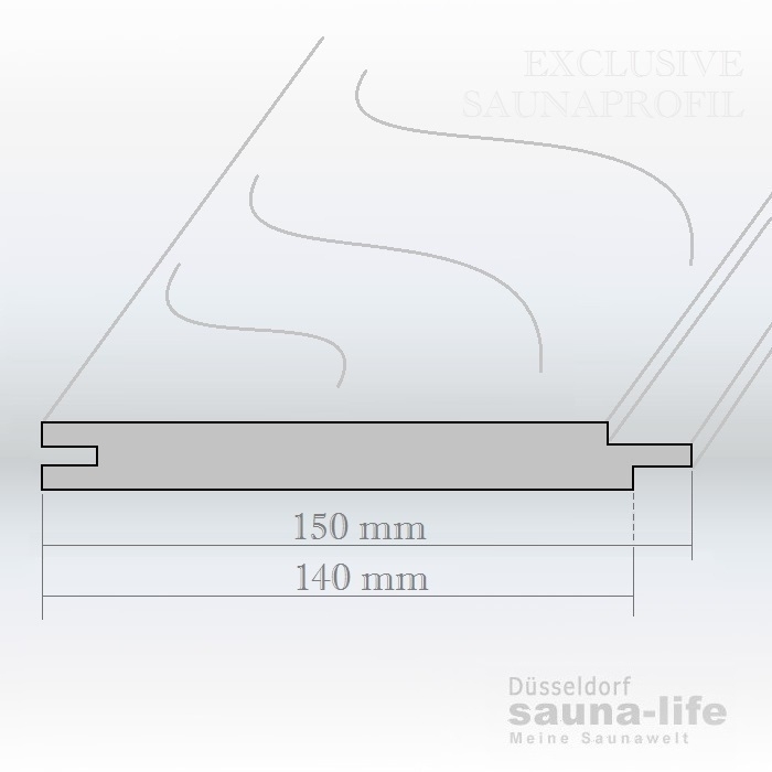 Saunaprofil-Massivholzpaneele Erle 150