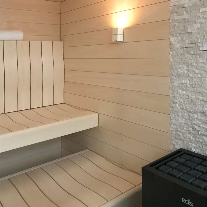 inup Sauna LED Leuchten Holz-Design, Set Duett