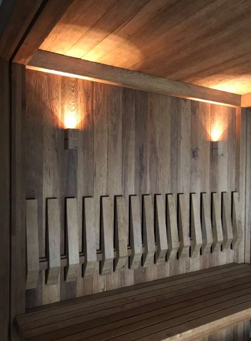 inup Sauna LED Leuchten Holz-Design, Set Duett