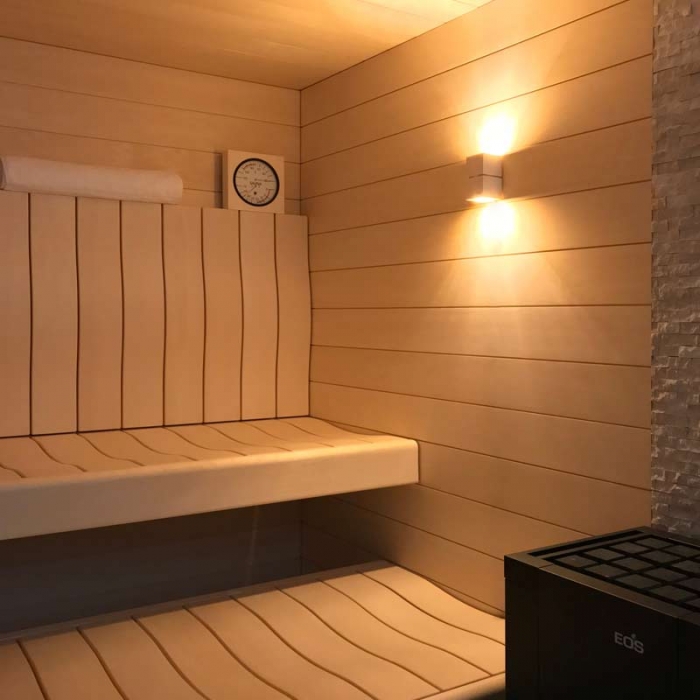 inup Sauna LED Leuchten Holz-Design, Set Duett+