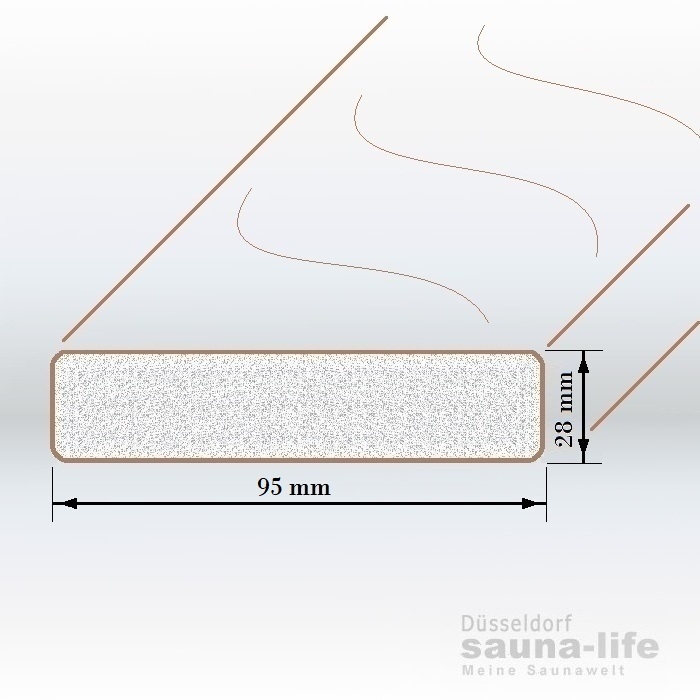 Saunabanklatten HEMLOCK 28x90x2100mm