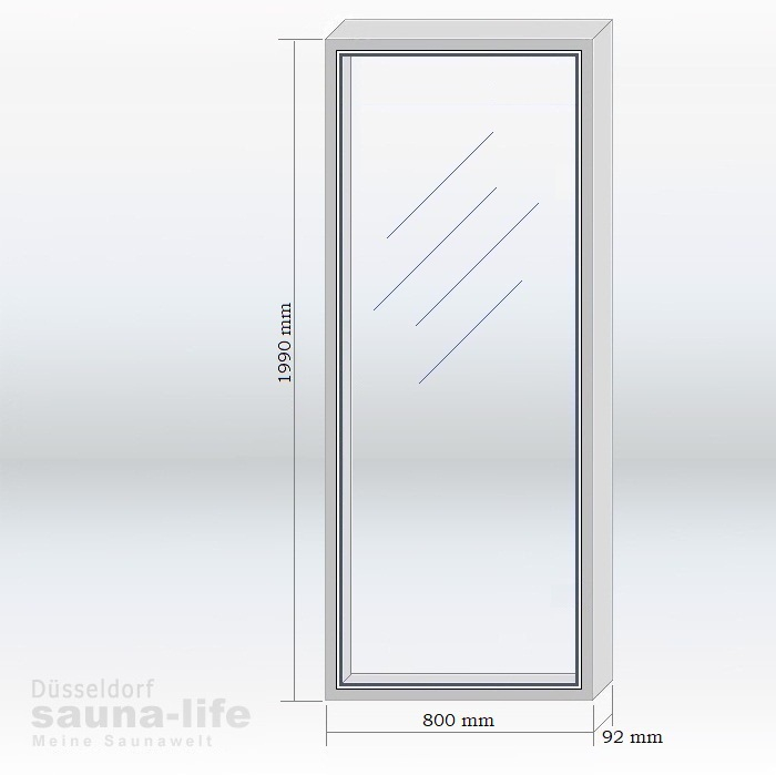 Sauna glass element, 80 x 199 K