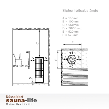 Saunaofen HARVIA Cilindro E 6.8 oder 9.0 kW