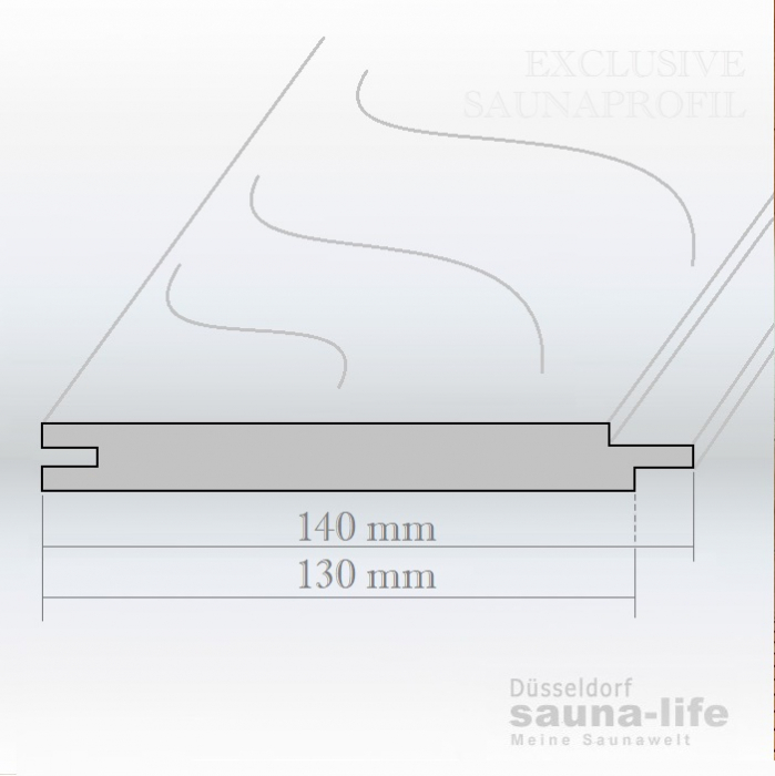 Erle Profilholz fr Saunabau 15 x 140 x 2100 mm