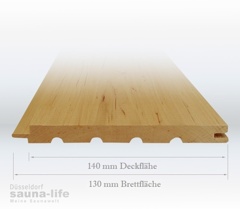 Erle Profilholz fr Saunabau 15 x 140 x 2100 mm