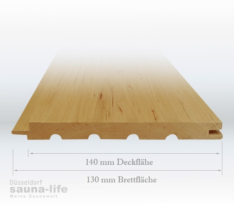 Erle Profilholz fr Saunabau 15 x 140 x 2300 mm
