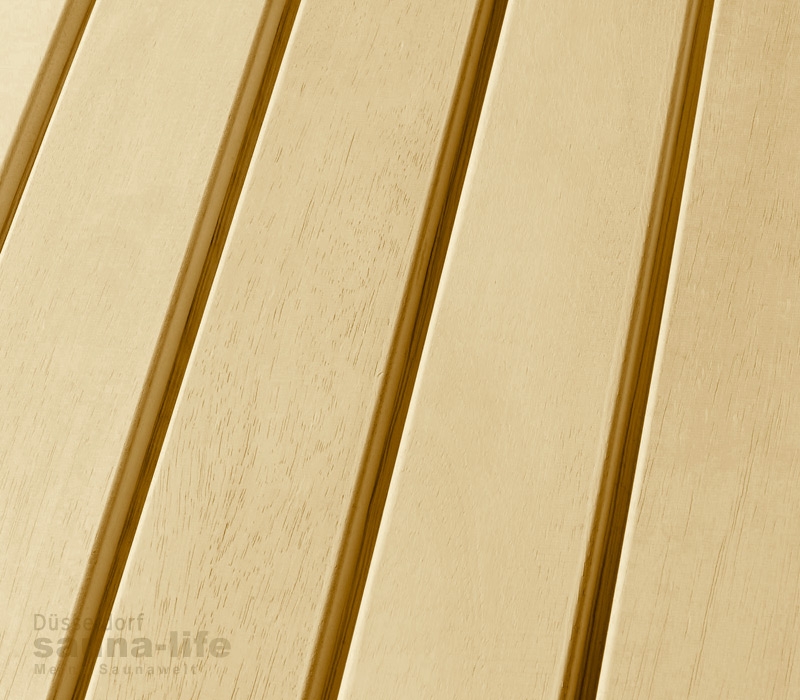 Abachi Saunabanklatten, 25x80x2400mm