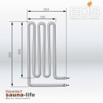 Heating element for sauna heaters EOS - 1500 W