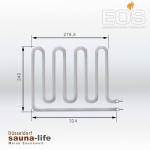 Heating element for sauna heaters EOS - 1333 W