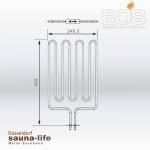 Heating element for sauna heaters EOS - 2666 W