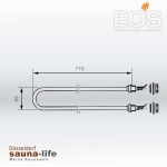 Heating element for sauna heaters EOS - 1500 W