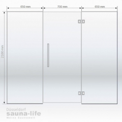 Sauna-Glasfront 2000x2100mm